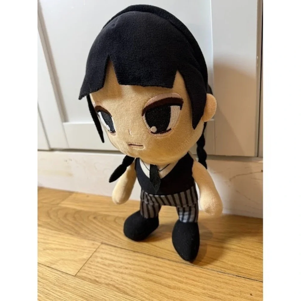 Wednesday Netflix Plush Stuffed Toy Addams Family Uniform Tim Burton Goth